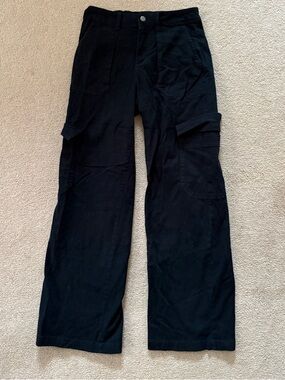 Black Wide Leg Cargo Pants